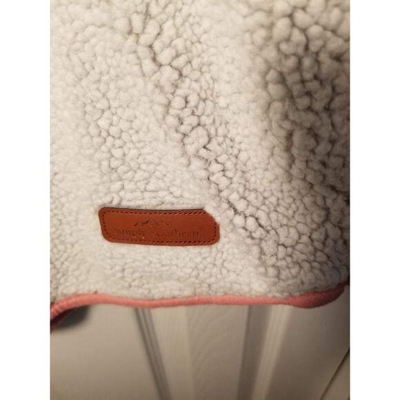 Simply Southern Women’s Large Pink Sherpa Fleece Pullover Sweatshirt - Picture 5 of 7